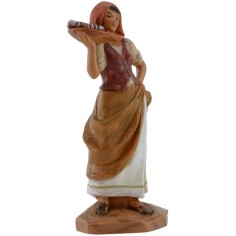 Woman with basket of bread 12 cm Fontanini 2