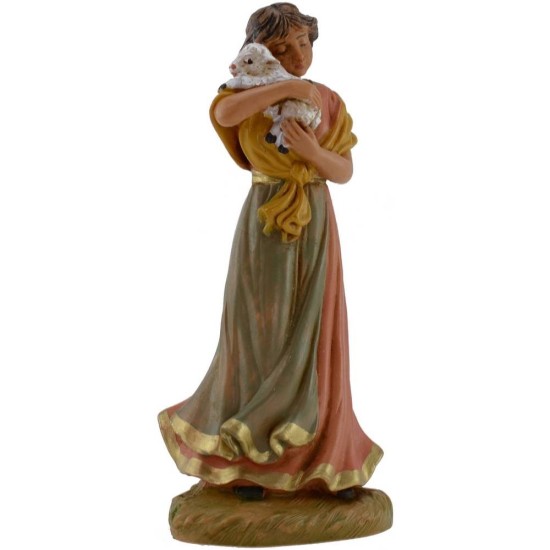 Shepherdess with lamb 12 cm Fontanini