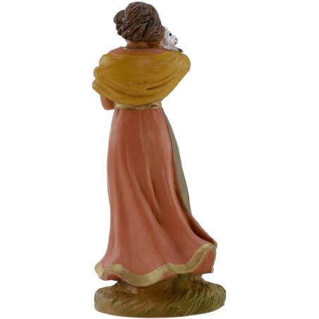 Pastorcilla con corderito 12 cm Fontanini Mundo