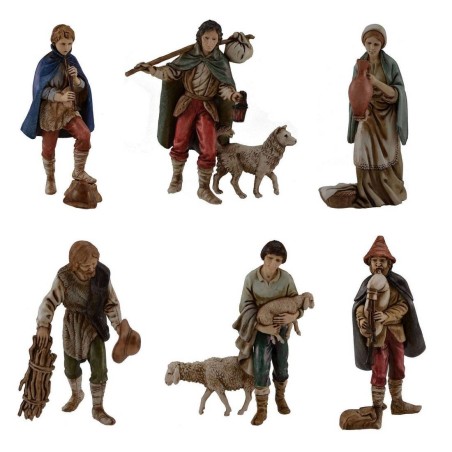 Set of 6 statues 11cm Landi Moranduzzo