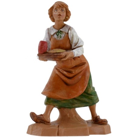 Donna con vassoio 12 cm Fontanini Mondo Presepi