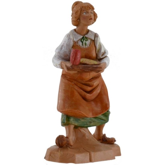 Donna con vassoio 12 cm Fontanini Mondo Presepi