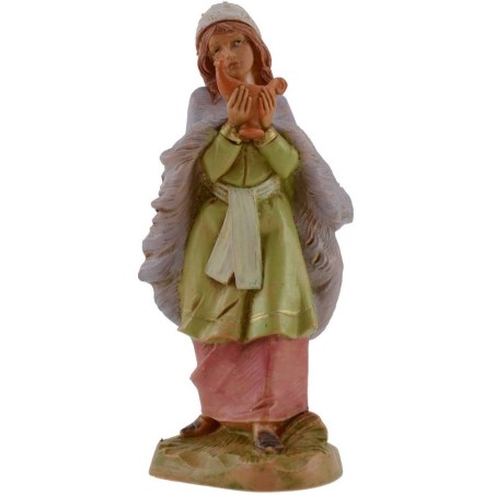 Donna con lampada 12 cm Fontanini Mondo Presepi