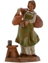 Woman with amphora and glass 12 cm Fontanini