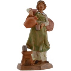 Donna con anfora e bicchiere 12 cm Fontanini Mondo Presepi 2