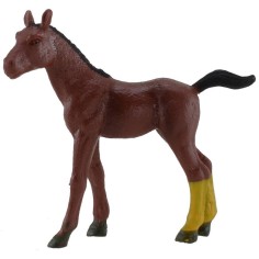 Caballo marrón en PVC para estatuas de 6-8 cm Mundo