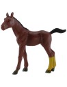 Cavallo marrone in pvc per statue 6-8 cm