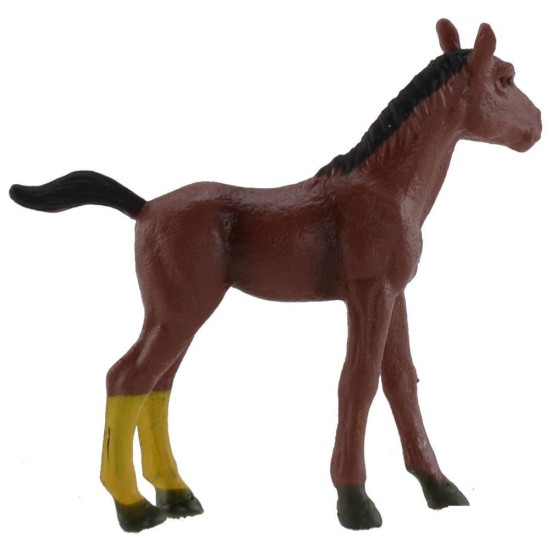Caballo marrón en PVC para estatuas de 6-8 cm Mundo