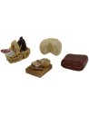 Set 4 pezzi salumi e formaggi assortiti Mondo Presepi