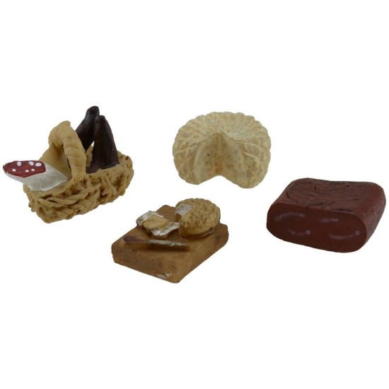 Set 4 pezzi salumi e formaggi assortiti Mondo Presepi