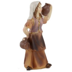 Mujer con ánforas en resina 8 cm Mundo Pesebre 2