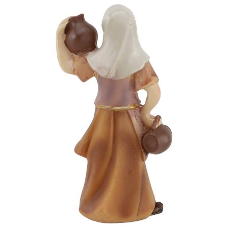 Mujer con ánforas en resina 8 cm Mundo Pesebre