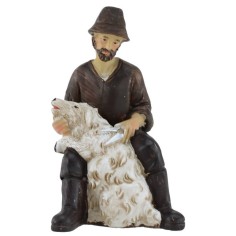 Tosatore di pecore in resina serie 8 cm Mondo Presepi