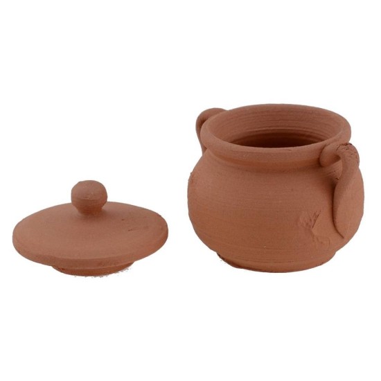 Olla de barro con tapa ø 3 cm Mundo