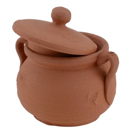 Olla de barro con tapa ø 3 cm Mundo