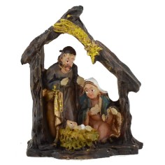 Nativity with hut 3.5 cm in resin