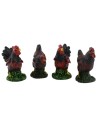 Set 4 galline in resina 4-5 cm