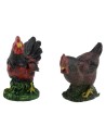 Set of 4 resin hens 2.5-3 cm