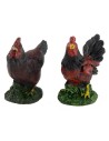 Set 4 galline in resina 4-5 cm