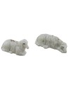 Set of two sitting sheep for statues h 8-10 cm