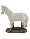 Cavallo bianco in resina cm 4,6 con base Mondo Presepi