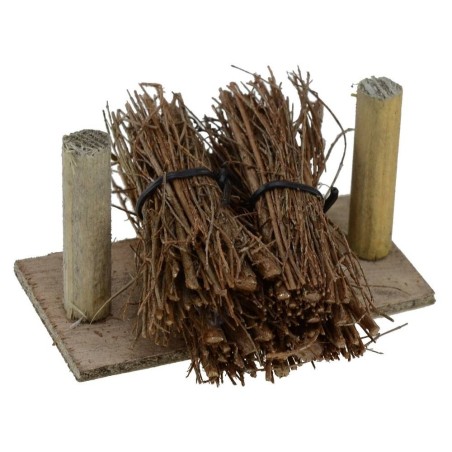 Fasci di legna accatastati cm 8,5x6,5x4,5 h. Mondo Presepi