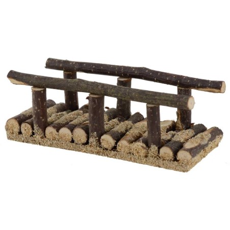 Ponte in legno cm 10x3,8x3,5 h. per presepe Mondo Presepi