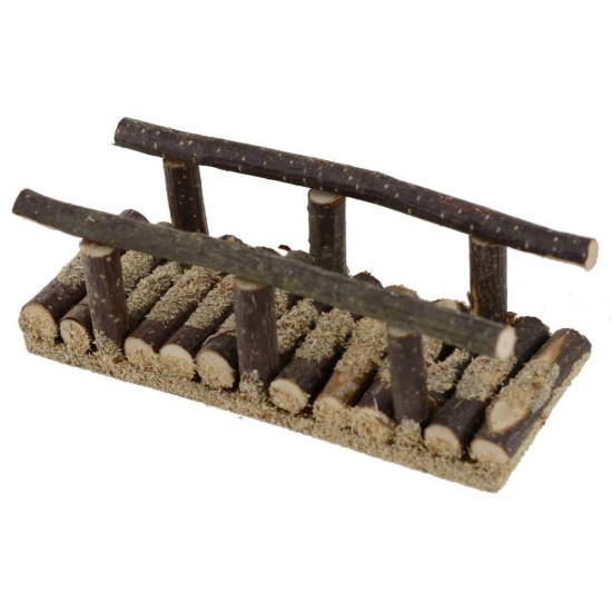 Ponte in legno cm 10x3,8x3,5 h. per presepe Mondo Presepi