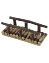 Puente de madera de 10x3,8x3,5 cm de altura para belén.