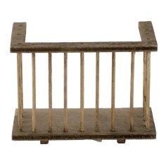 Ringhiera in legno per balcone cm 8,5x5x6,5 h. Mondo Presepi 2