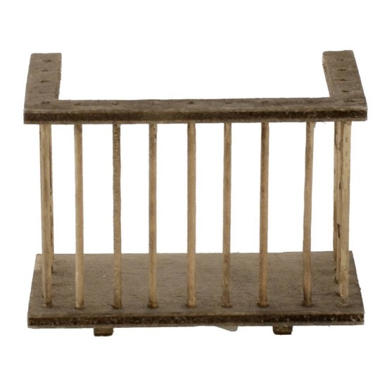 Ringhiera in legno per balcone cm 8,5x5x6,5 h. Mondo Presepi