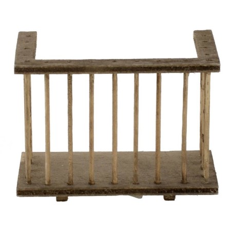 Ringhiera in legno per balcone cm 8,5x5x6,5 h. Mondo Presepi