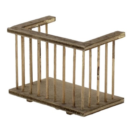 Ringhiera in legno per balcone cm 8,5x5x6,5 h. Mondo Presepi