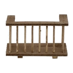 Wooden railing for balcony cm 7x4x4 h. 2