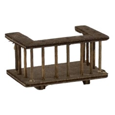 Barandilla de madera para balcón cm 6x3,5x3,5 h. 2