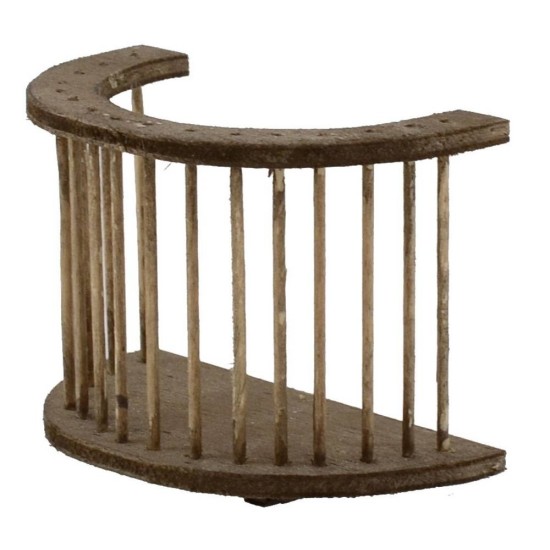Semicircle railing in wood cm 8,5x5x6,5 h.