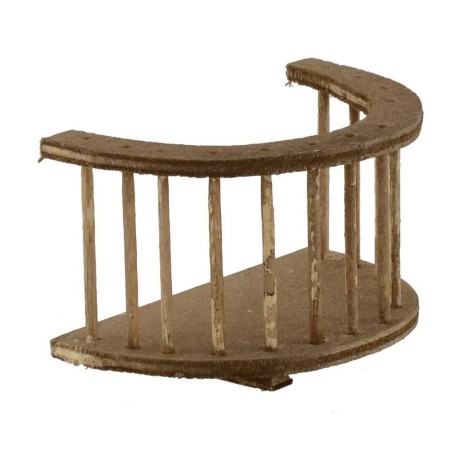 Ringhiera semicerchio in legno cm 7x4x4 h. Mondo Presepi