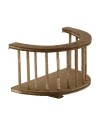 Barandilla semicircular de madera de 7x4x4 cm de altura.