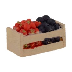 Resin box with blueberries cm 3,5x2x2 h. 2