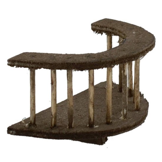 Semicircle railing in wood cm 6,5x3,5x3,5 h.