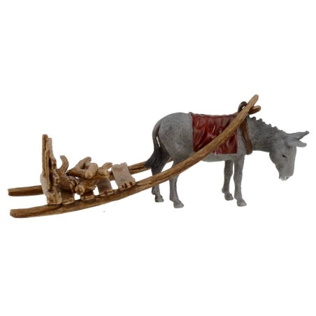 Carrito con burro Landi Moranduzzo Mundo Pesebres