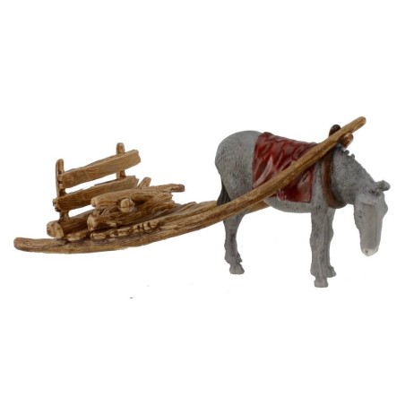 Carrito con burro Landi Moranduzzo Mundo Pesebres