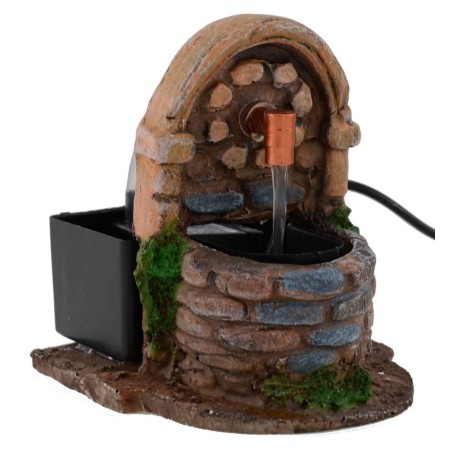 Working fountain for nativity scene 9.5x11x10.5 h.