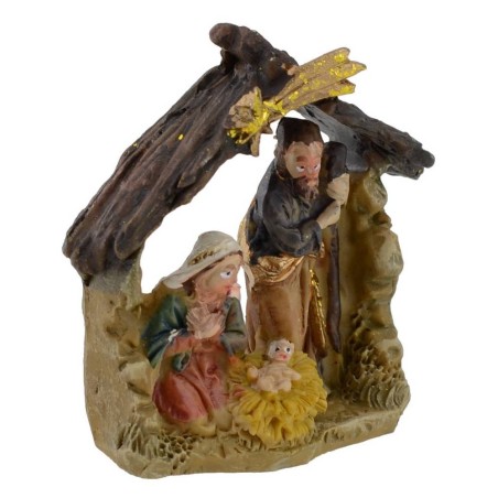 Nativity with hut 3.5 cm in resin