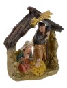 Natività con capanna 3,5 cm in resina Mondo Presepi