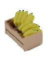 Caja de resina con plátanos de 3,2x2x2,2 cm de altura.