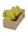 Caja de resina con plátanos de 3,2x2x2,2 cm de altura.