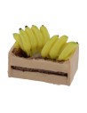 Caja de resina con plátanos de 3,2x2x2,2 cm de altura.