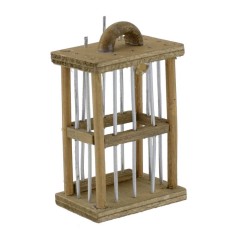 Jaula para pájaros cm 3,7x2,4x7 h. Mundo Pesebres