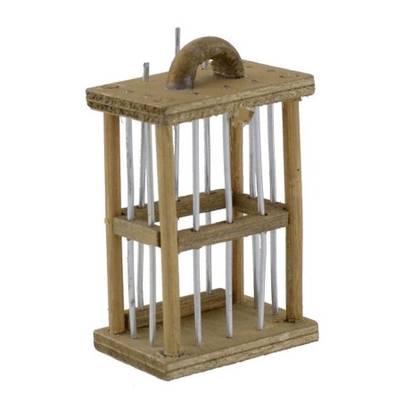 Gabbia per uccelli cm 3,7x2,4x7 h. Mondo Presepi
